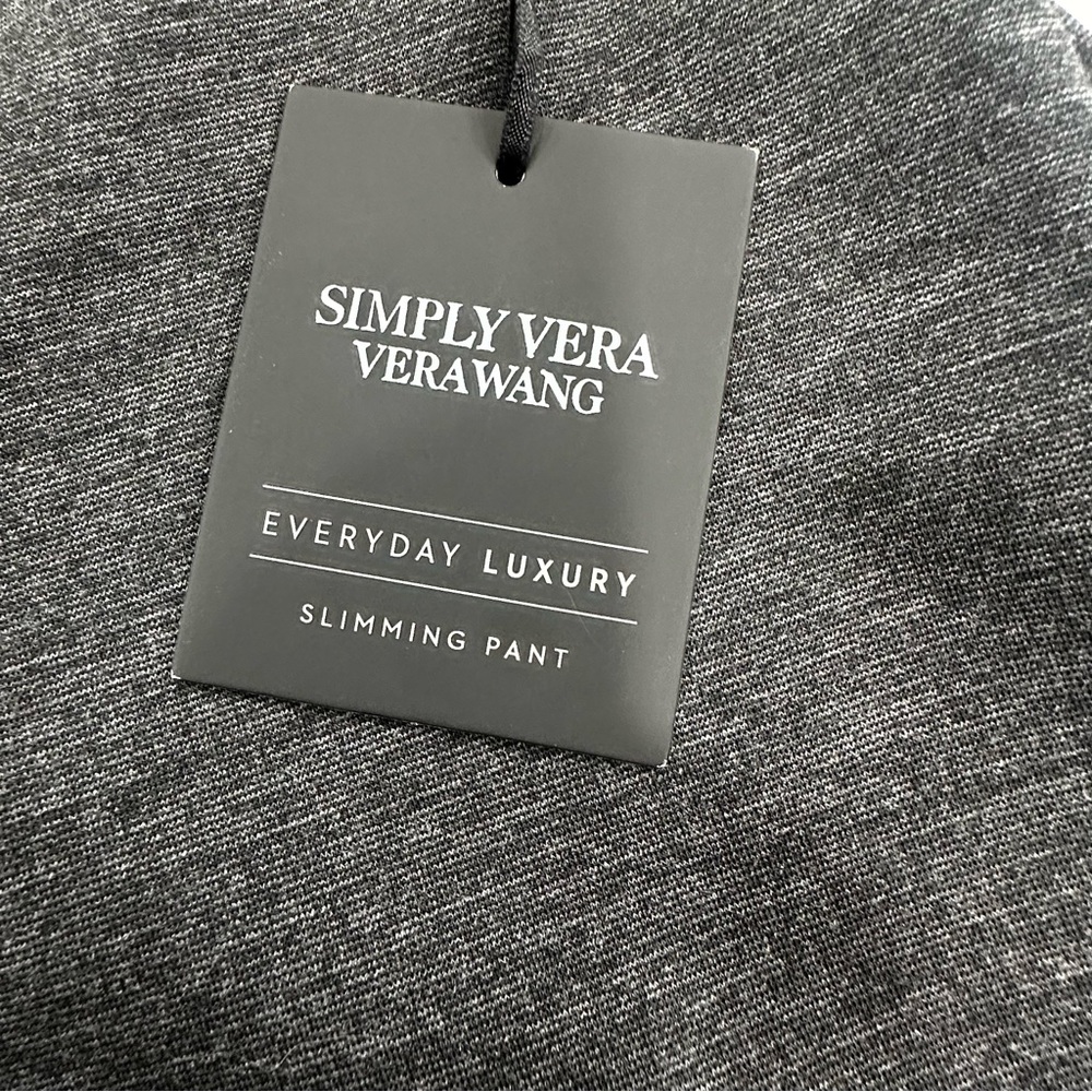 Simply Vera Vera Wang Charcoal Gray Slimming Ponte Bootcut Pants - Small - Picture 8 of 14